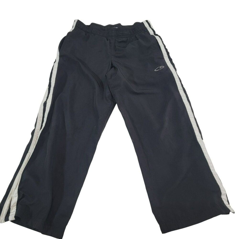 Champion Sweatpants, Boys S (6-7) Black w/White Stripes, Zipper Ankle, EUC